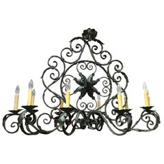 French Wrought Iron Chandelier