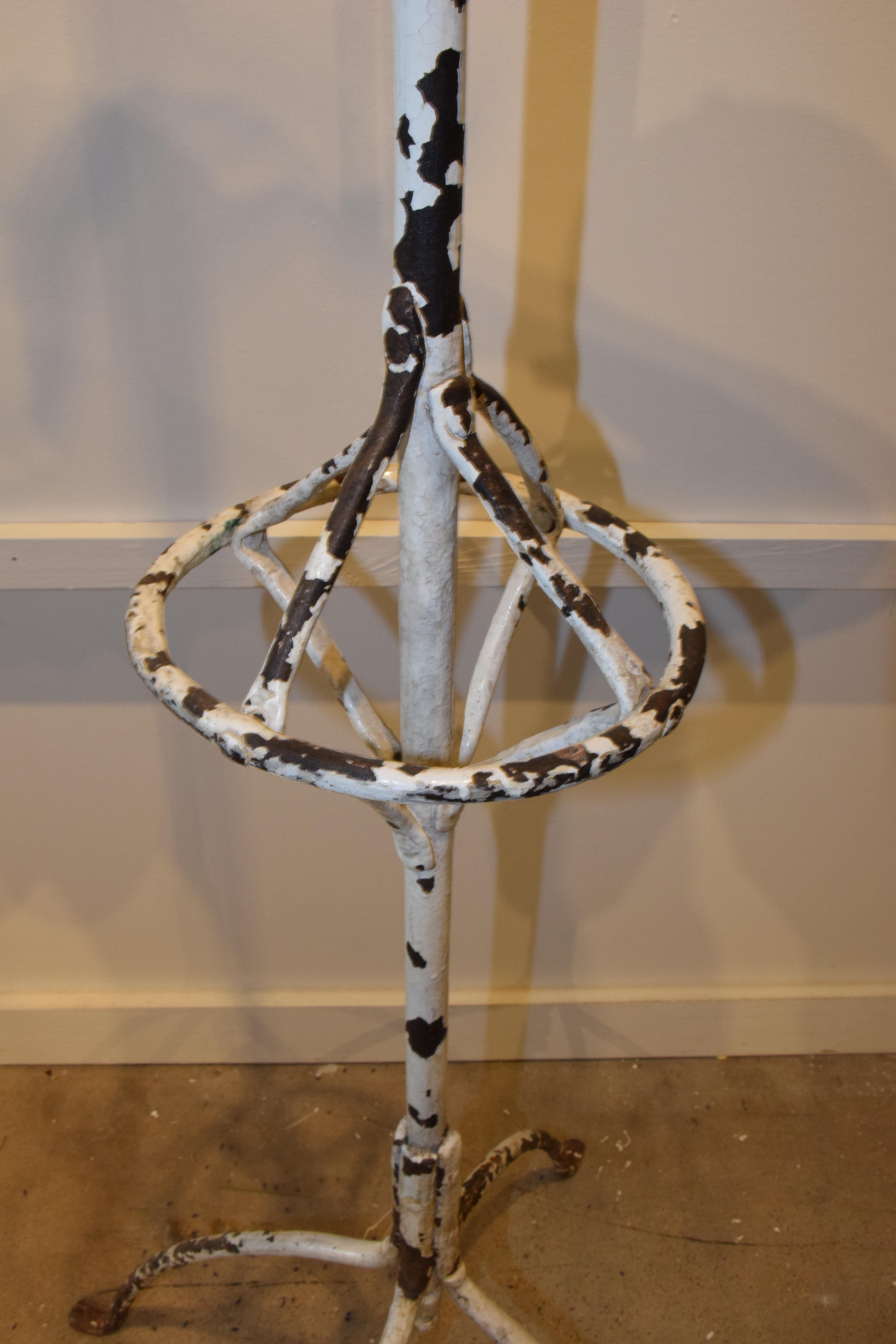 wrought iron hat stand