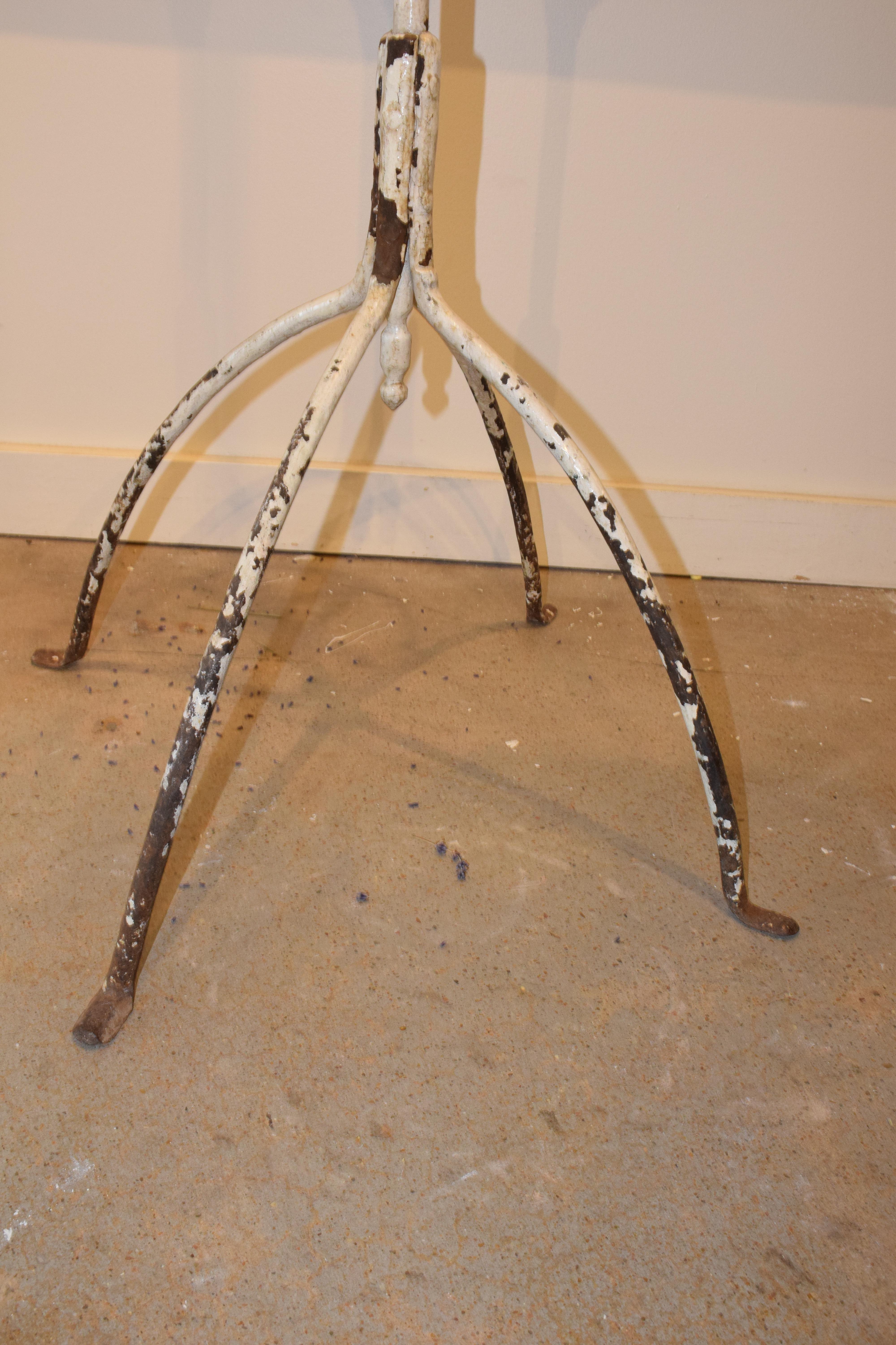 French Wrought Iron Coat Stand, Hat Stand, Umbrella Stand, 19th Century In Good Condition In Houston, TX