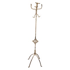 Antique French Wrought Iron Coat Stand, Hat Stand, Umbrella Stand, 19th Century