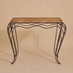 Console en fer forgé à la manière d'Andre Dubreuil