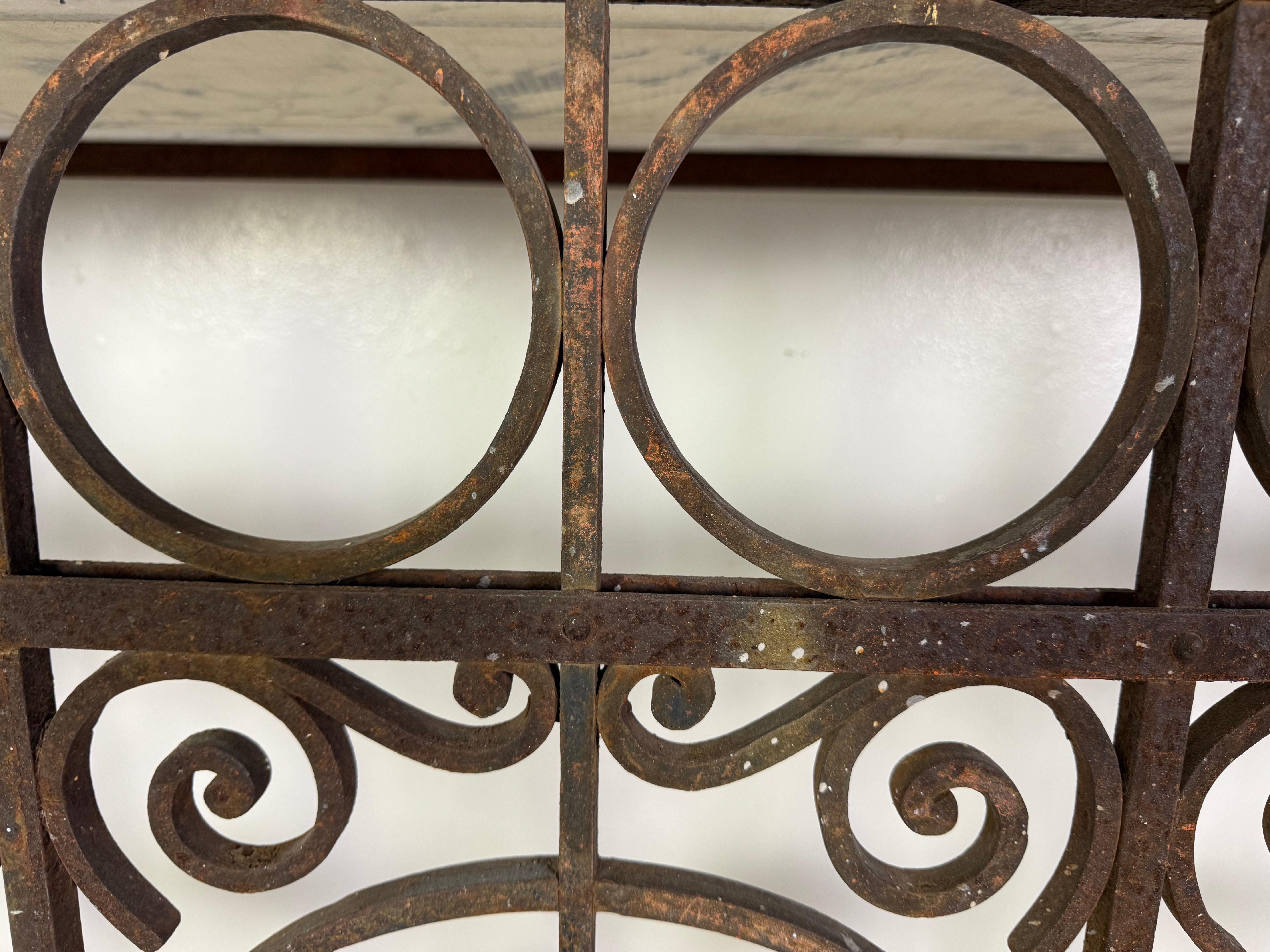 French Wrought Iron Console w/ Marble Top 3