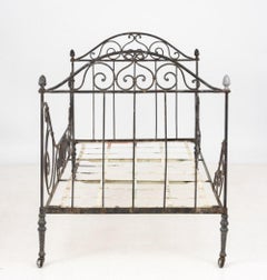 French Wrought Iron Daybed, 19th C.