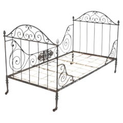 French Wrought Iron Daybed, 19th C.