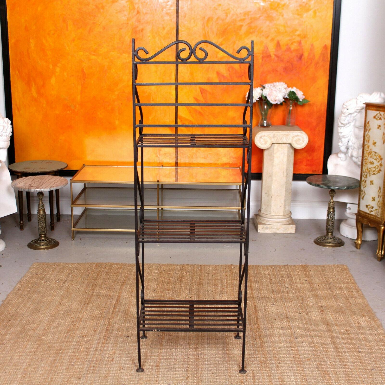 French Wrought Iron Étagère What Not Shelving For Sale 6