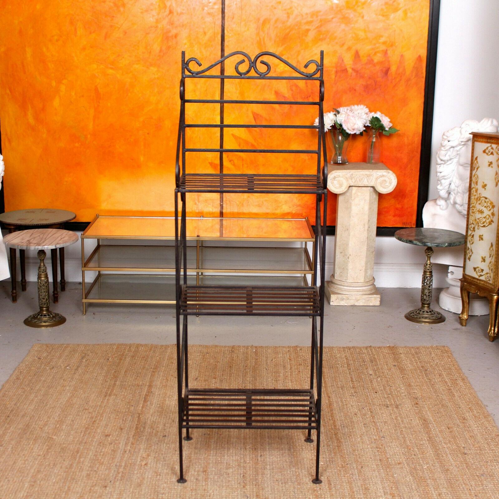 French Wrought Iron Étagère What Not Shelving For Sale 3