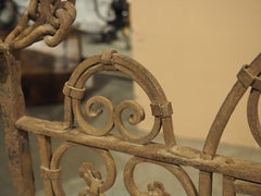 French Wrought Iron Fireplace Screen with Warming Bowls and Access Door, C. 1900