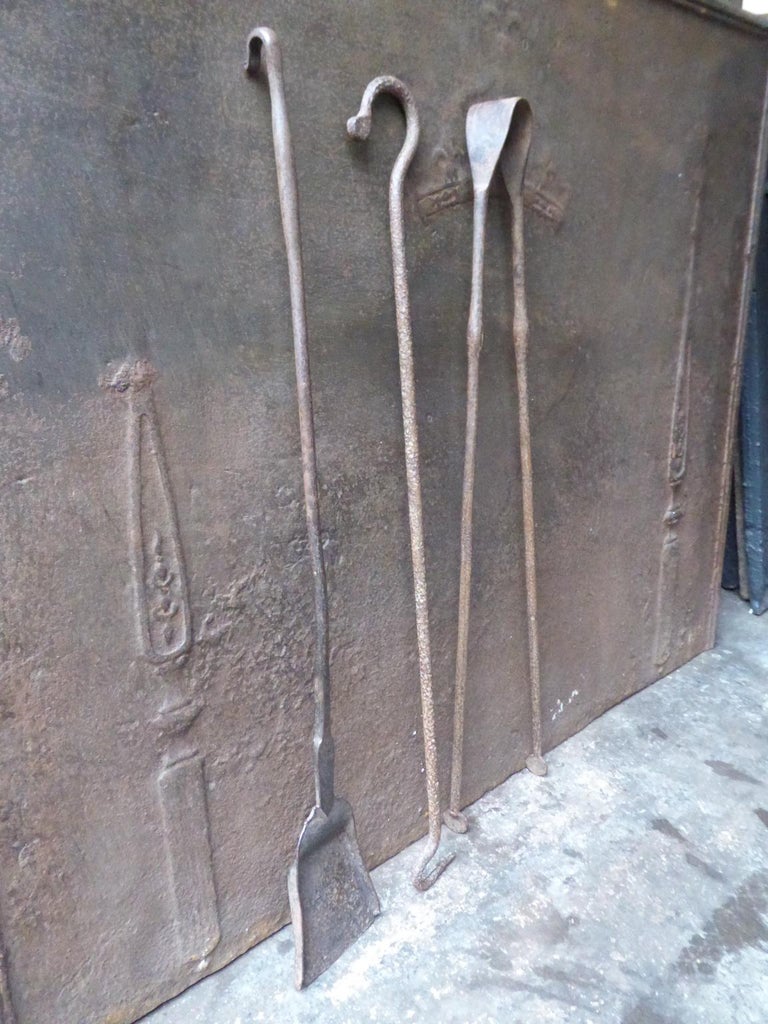 French Wrought Iron Fireplace Tools or Fire Tools, 17th-18th Century at ...