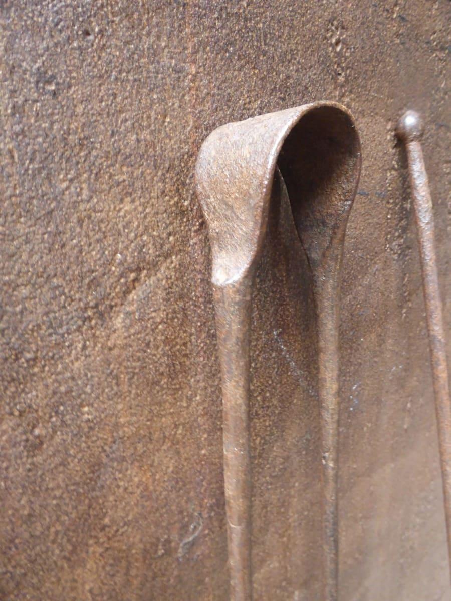 Fino al XVIII secolo Attrezzi da camino in ferro battuto francese, periodo Luigi XV, XVIII secolo in vendita