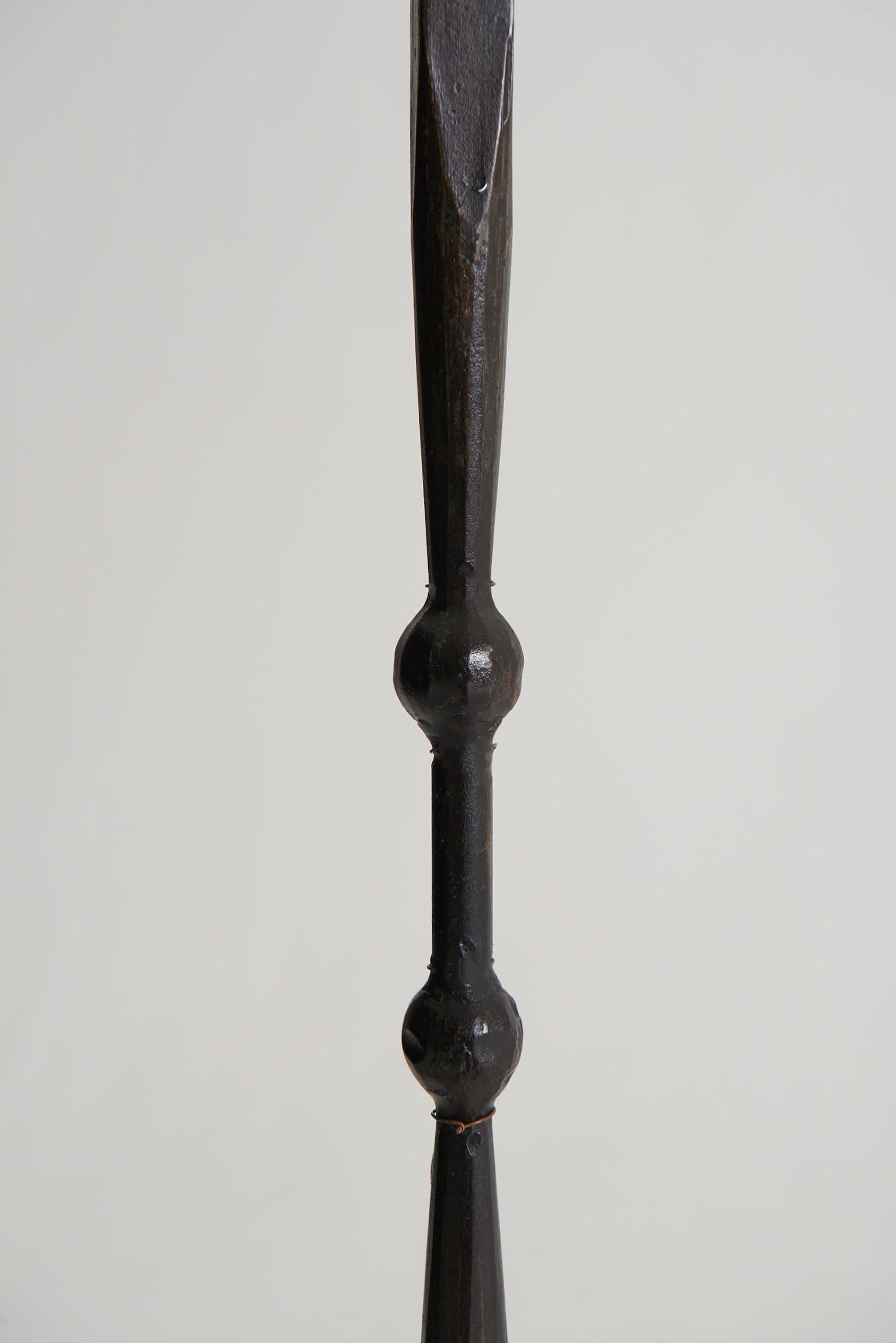 Mid-Century Modern French Wrought Iron Floor Lamp