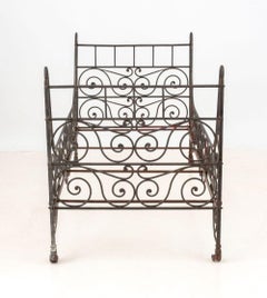 French Wrought Iron Folding Campaign Bed