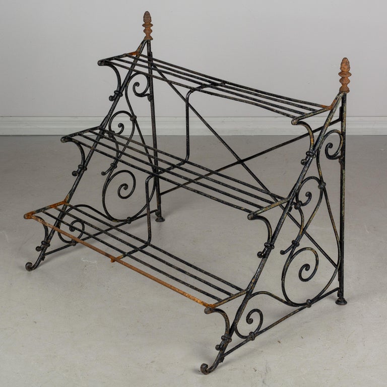 French Wrought Iron Garden Shelf at 1stDibs