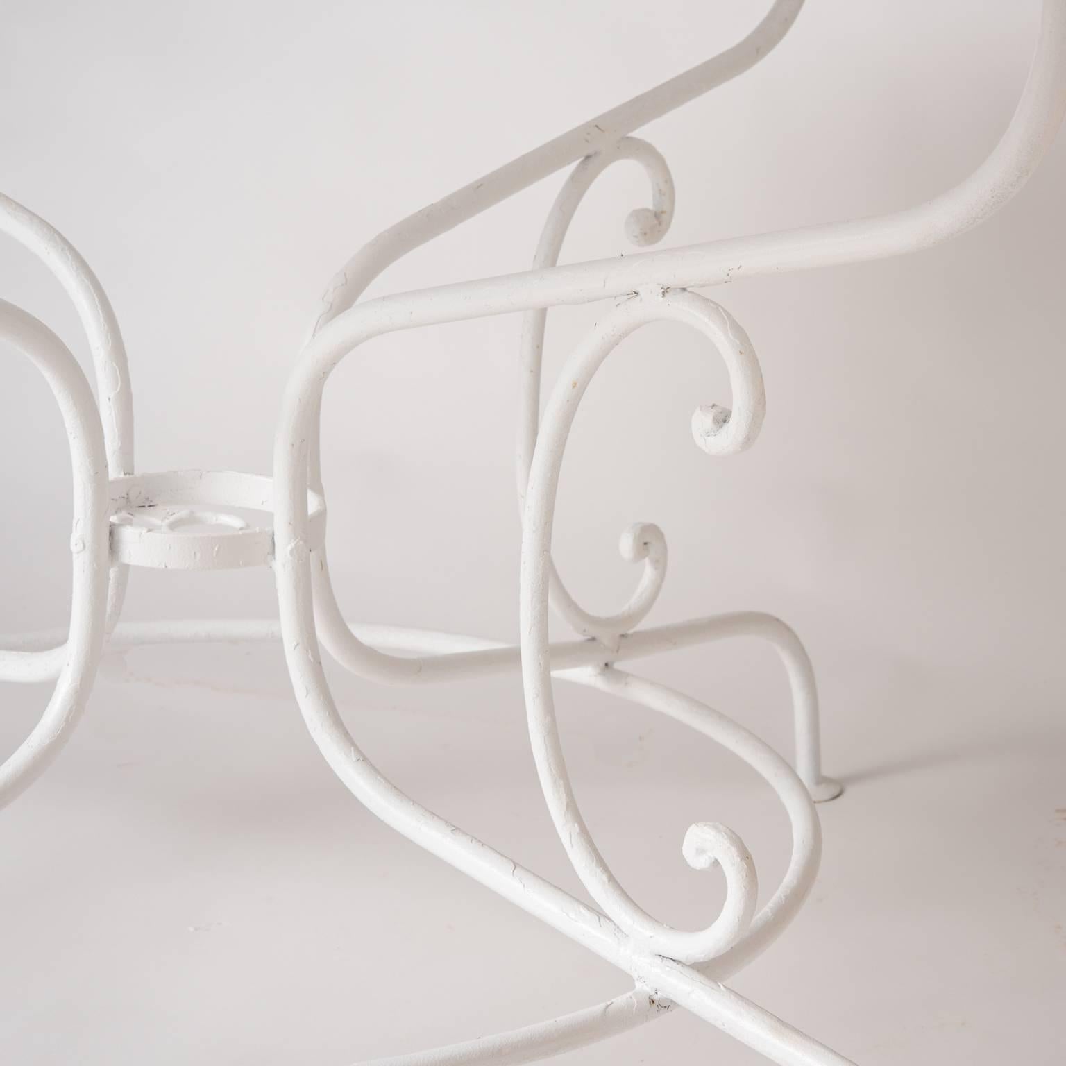 French Wrought Iron Garden Table, circa 1900 1