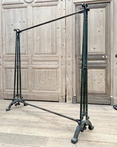 French Wrought Iron Garment Rack, Early 20th Century