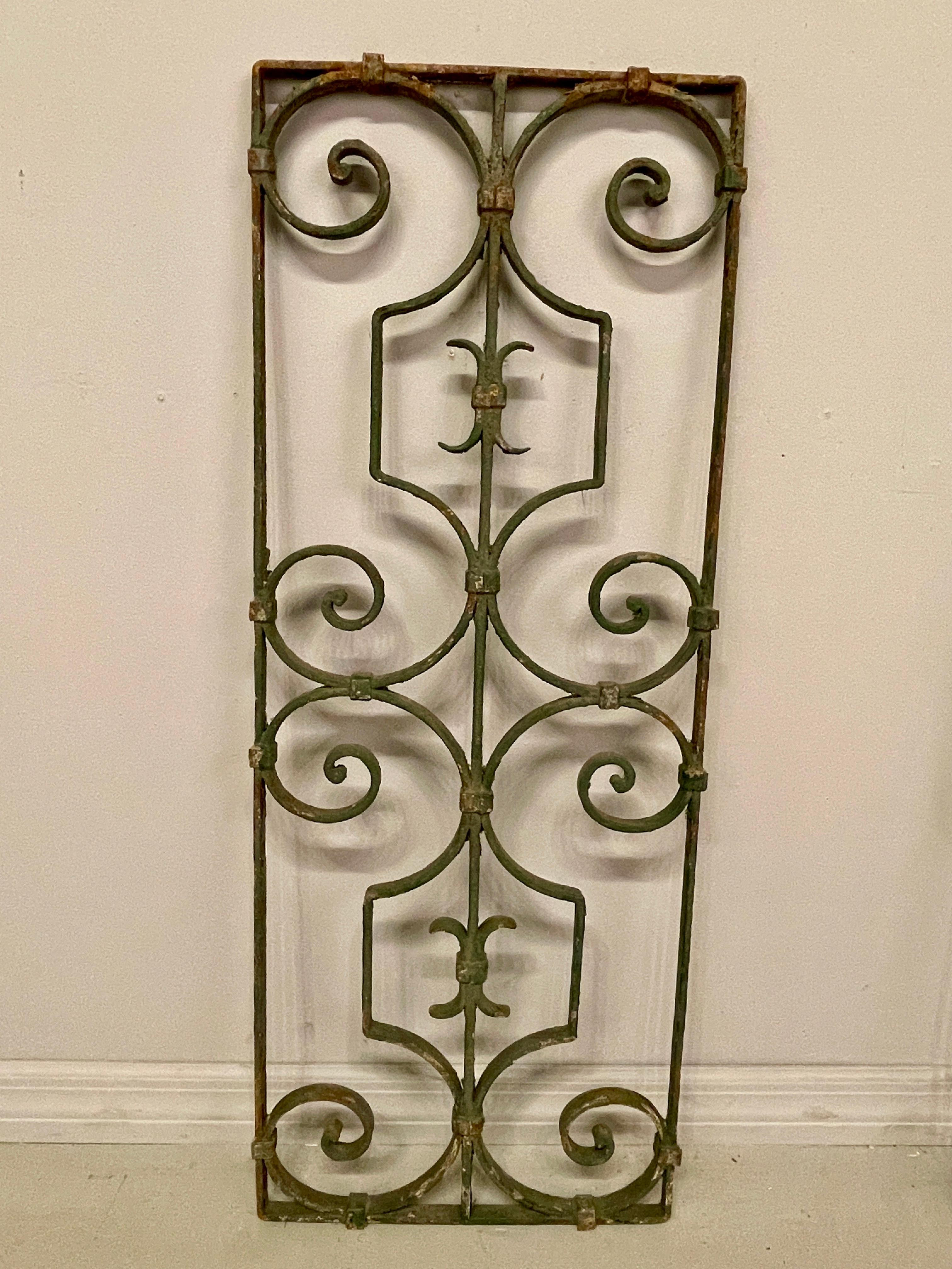 French Wrought Iron Gates, a Pair For Sale 3