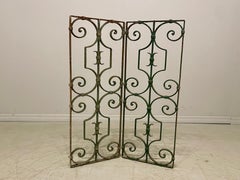 French Wrought Iron Gates, a Pair