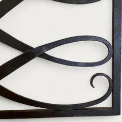French Wrought Iron Grill attributed to Raymond Subes circa 1930
