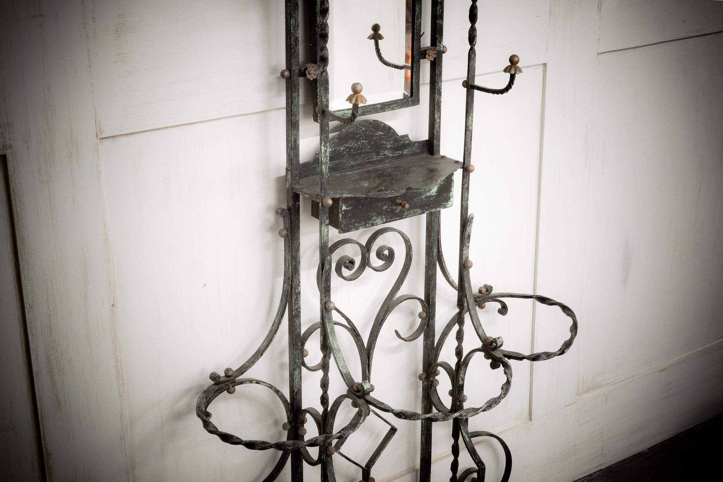 French Wrought Iron Hall stand In Good Condition For Sale In Alton, GB