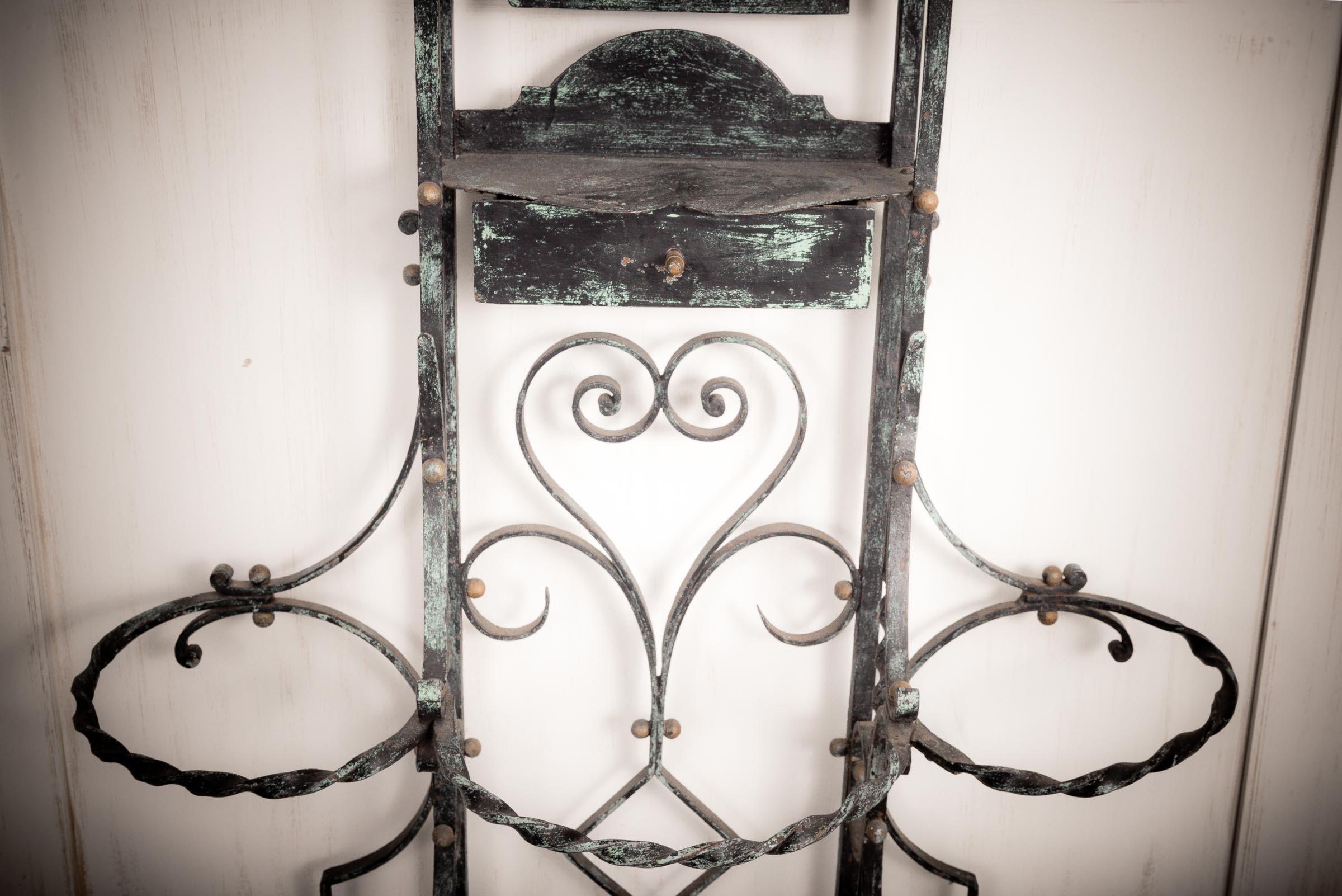 French Wrought Iron Hall stand For Sale 4