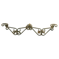 French Wrought Iron Hat and Coat Rack This is a heavy quality piece in iron