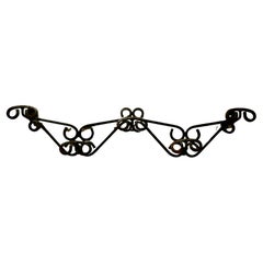 Antique French Wrought Iron Hat and Coat Rack   This is a heavy quality piece in wrought