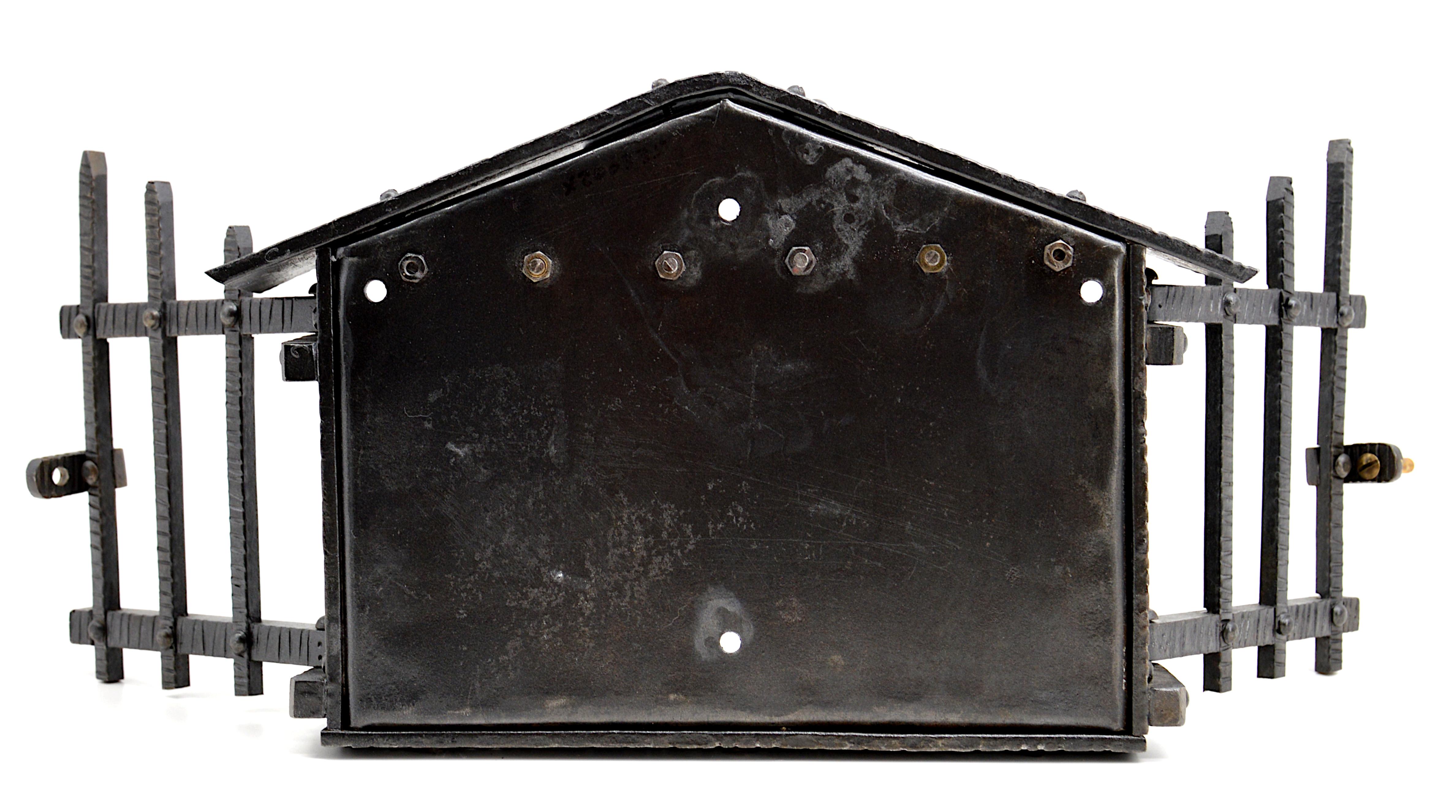 French Wrought Iron Key Box, 1950s In Good Condition For Sale In Saint-Amans-des-Cots, FR