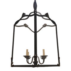 Vintage French Wrought Iron Lantern