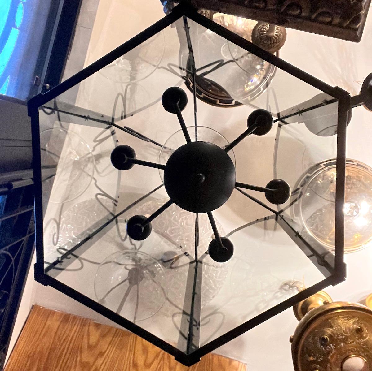 French Wrought Iron Lantern For Sale 2