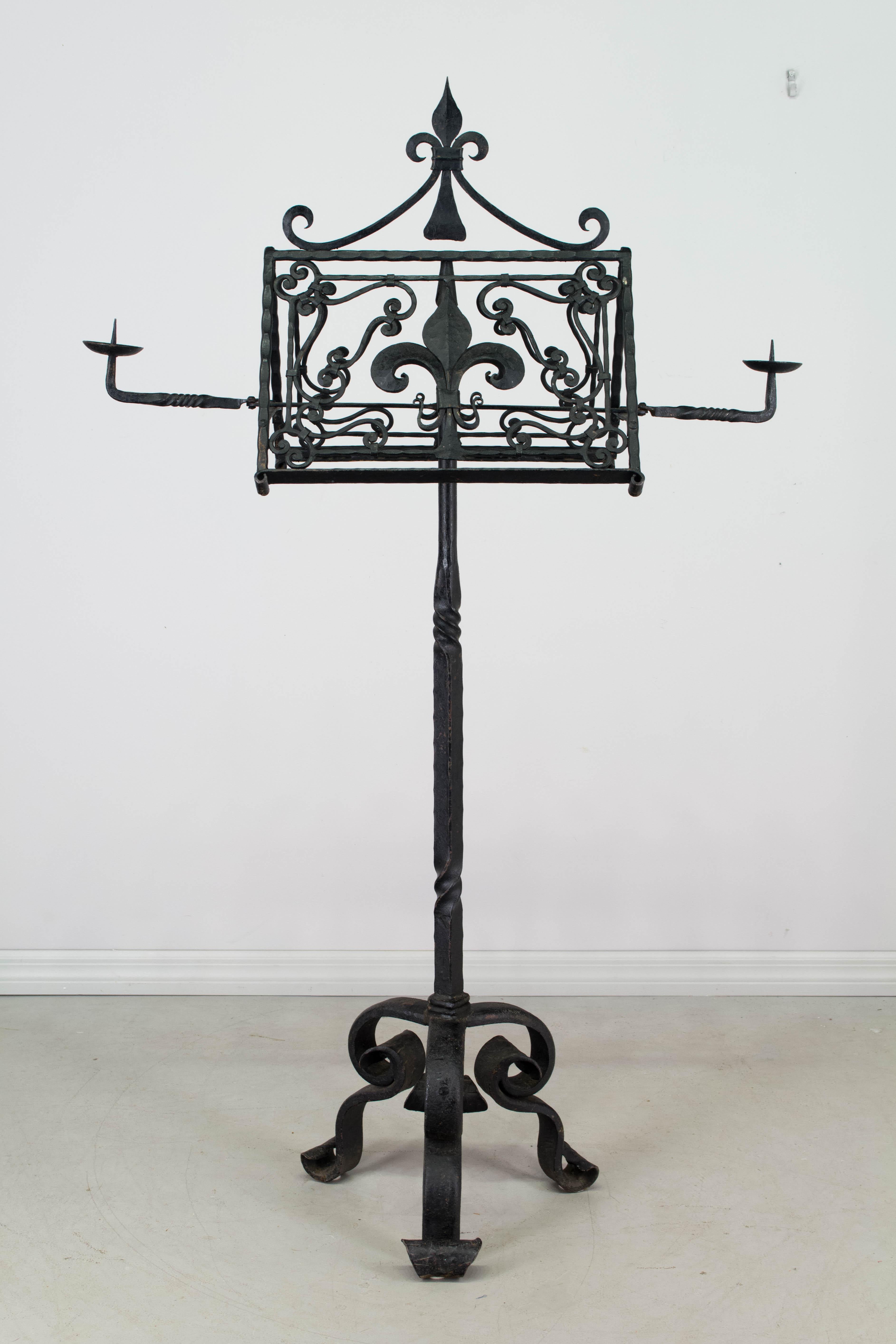 Louis XV French Wrought Iron Lectern For Sale