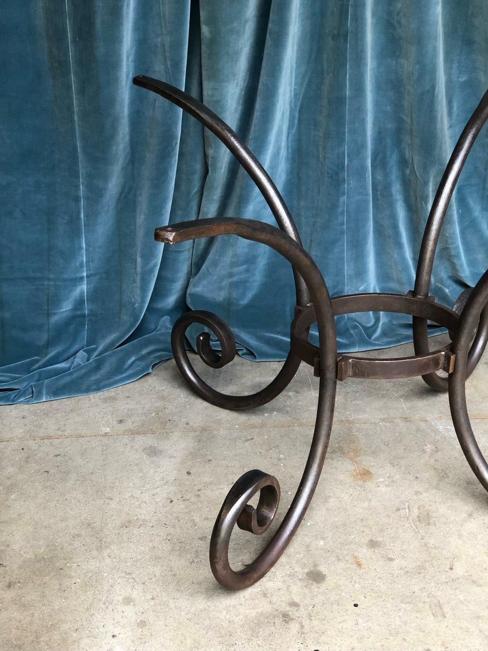 French Wrought Iron Oval Table Base 6