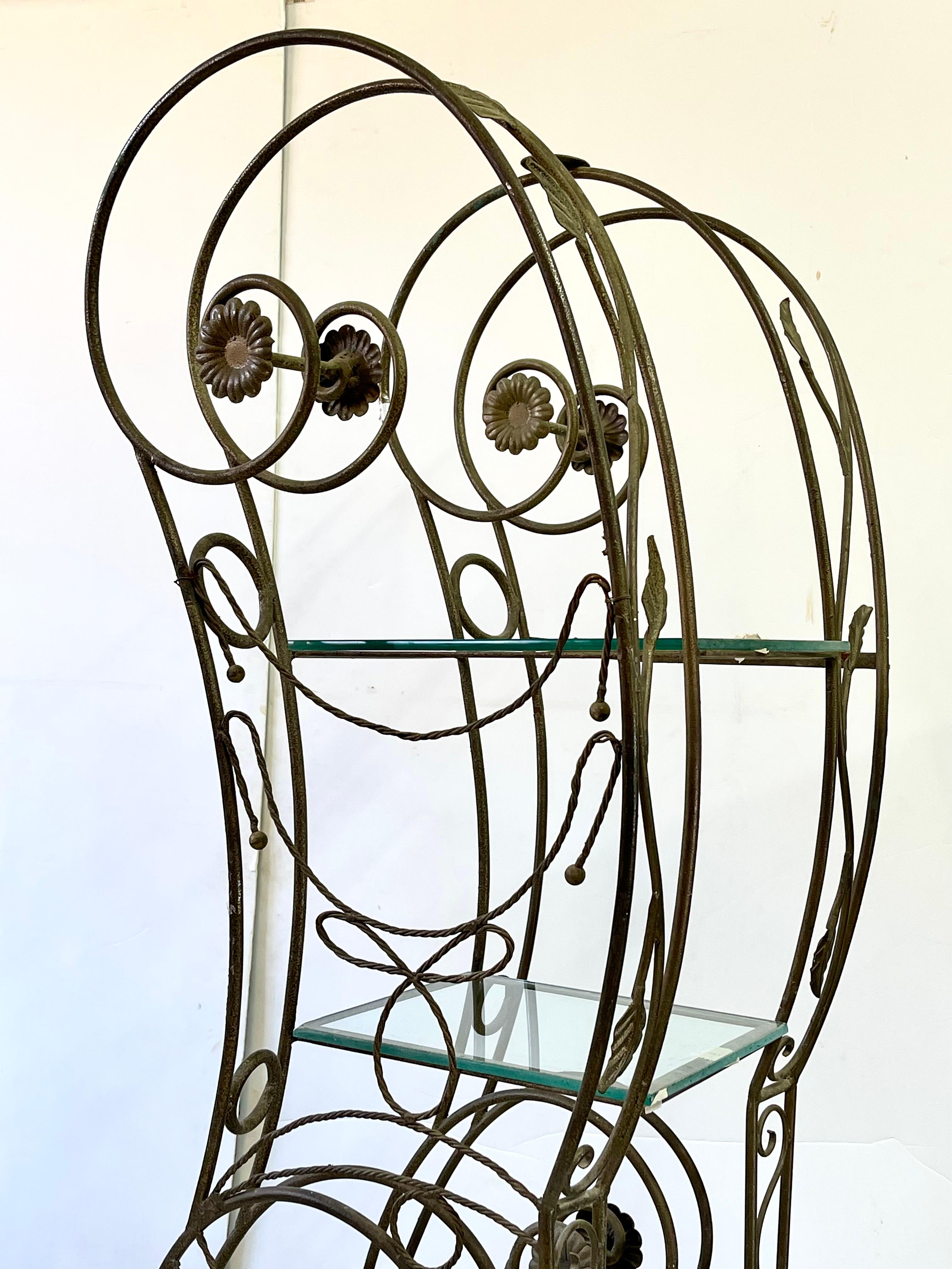 French Wrought Iron Pair of Etageres In Good Condition In Atlanta, GA
