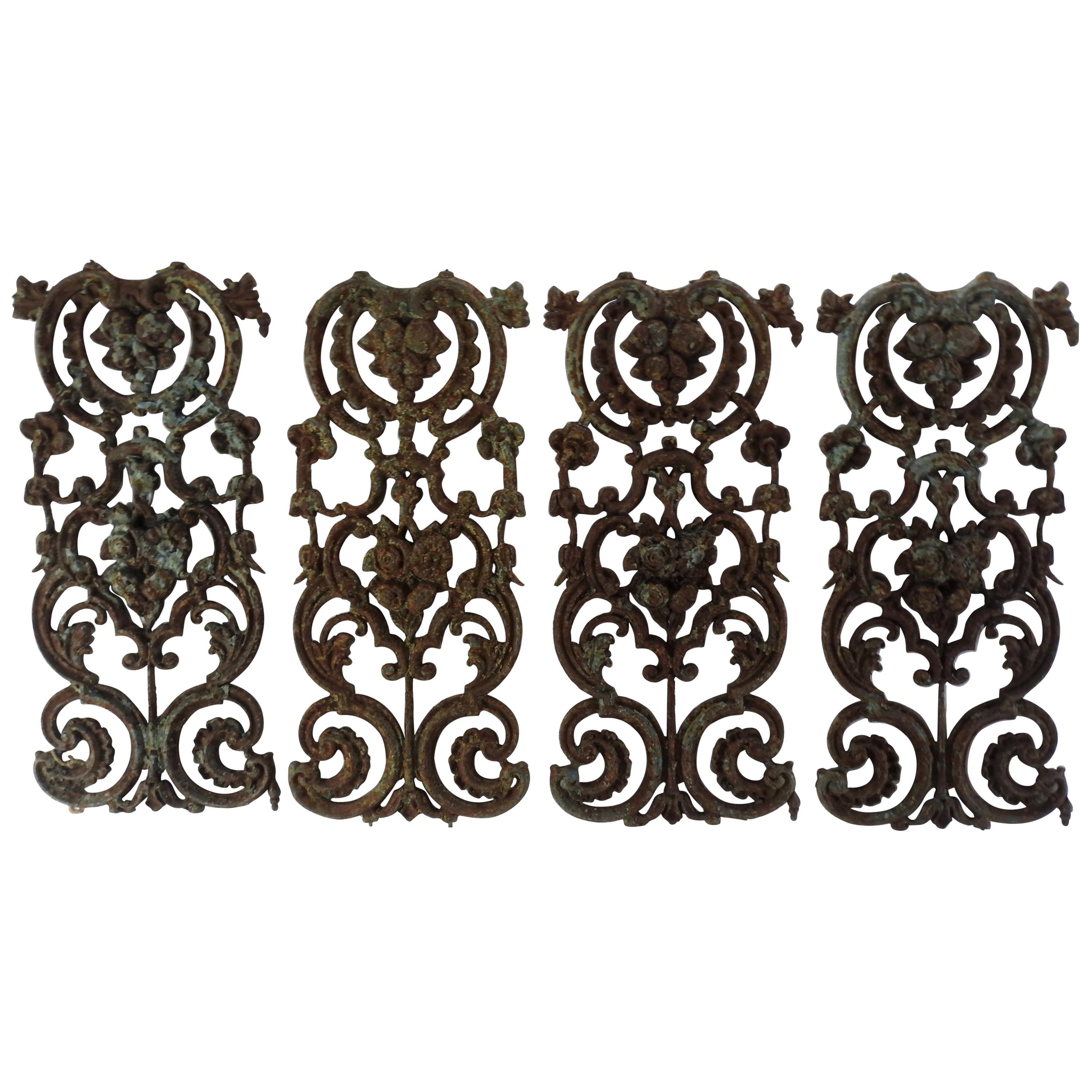 French Wrought Iron Panels, 19th Century For Sale