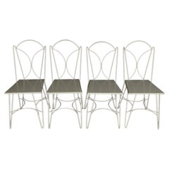 French Wrought Iron Patio/Dining Set in Art Deco Style from the 1940s