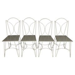 Used French Wrought Iron Patio/Dining Set in Art Deco Style from the 1940s