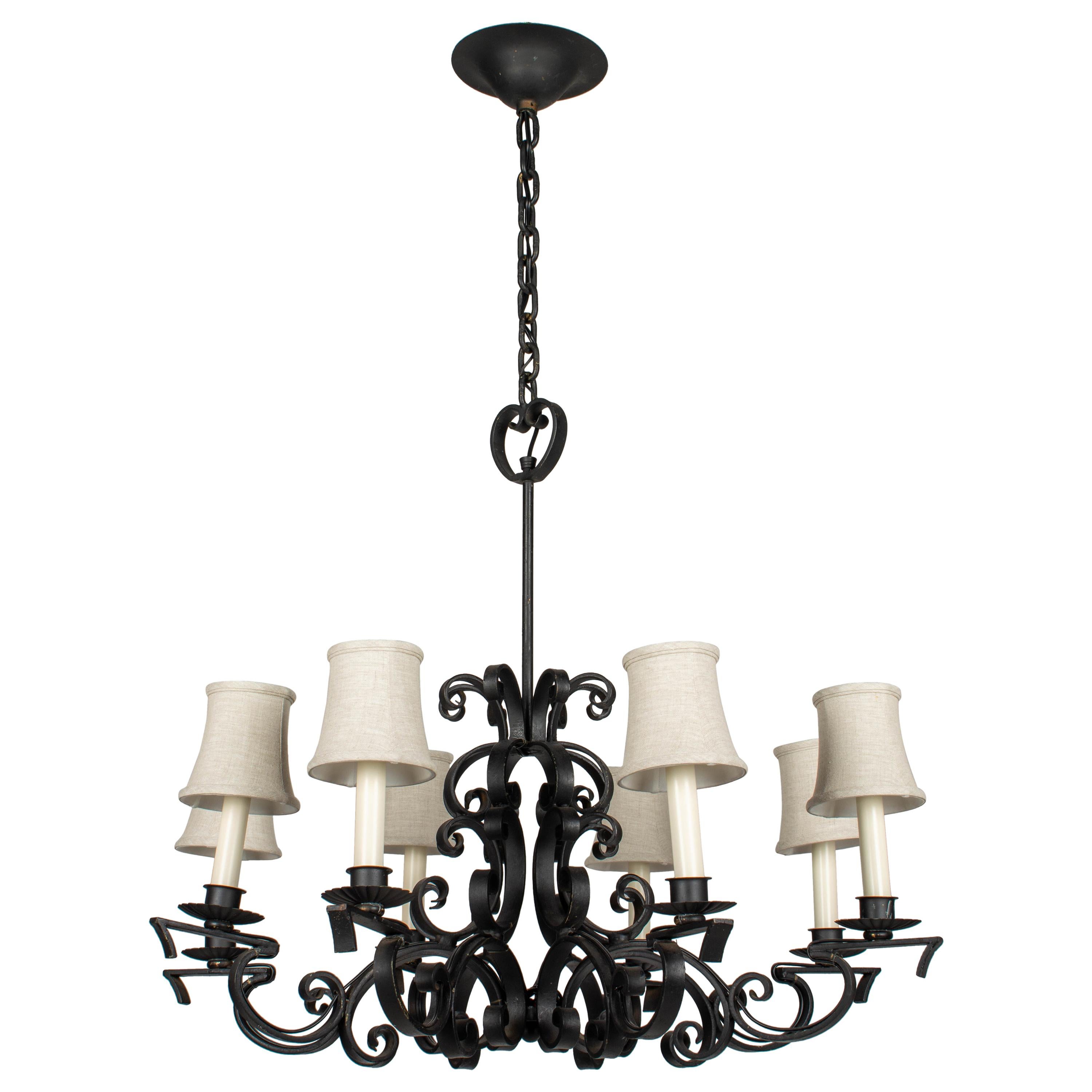 Wrought Iron Crystal Chandelier Lighting Country French 1 Light Ceiling Fixture Wrought Iron Crystal Chandelier Lighting Country French 1 Light Ceiling Fixture