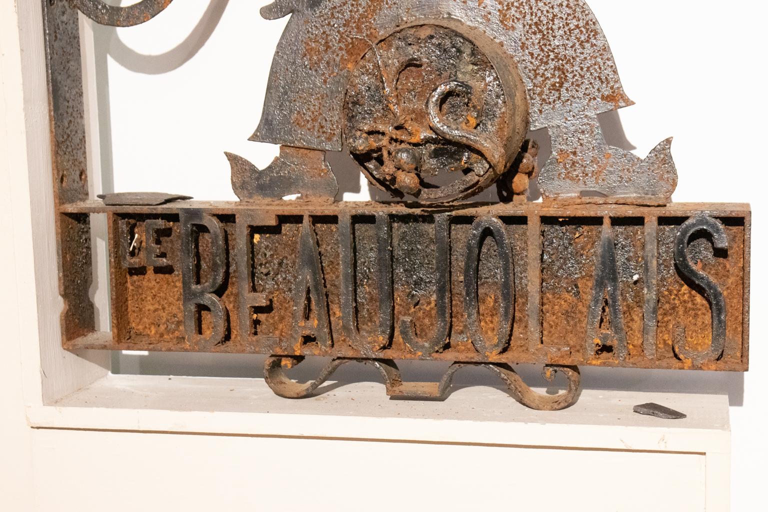French Wrought Iron Sign 1