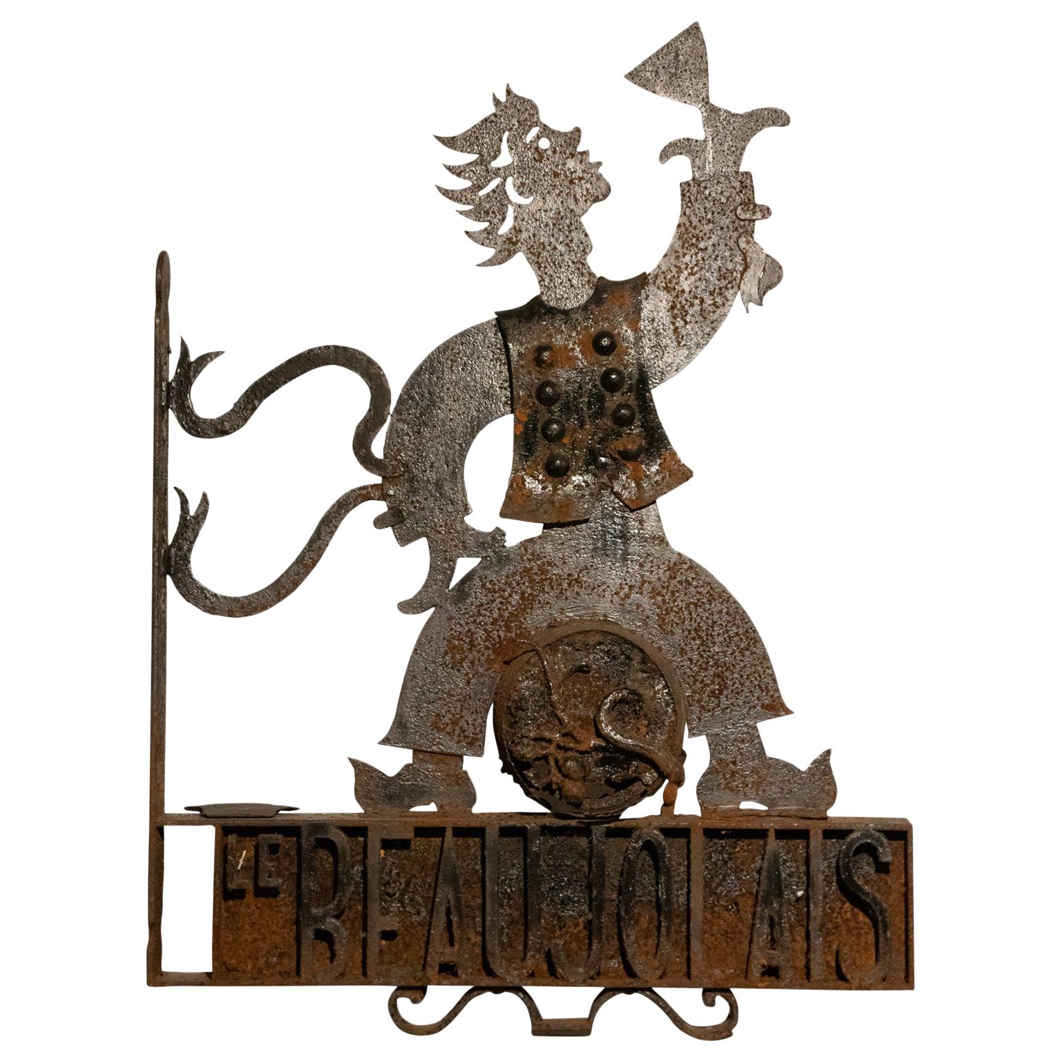 French Wrought Iron Sign