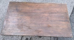 French Wrought Iron Table w/ Flowers & Wooden Top