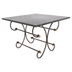 French Wrought Iron Table With Granite Top