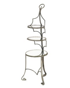 French Wrought Iron Three-Tier Serving Stand