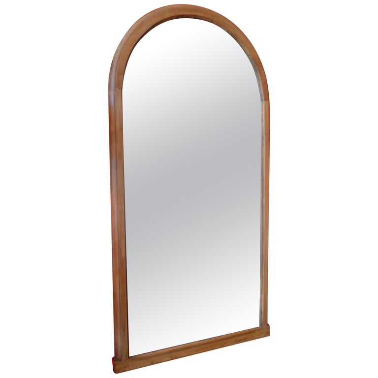 French XIX Arched Wood Framed Mirror For Sale at 1stdibs