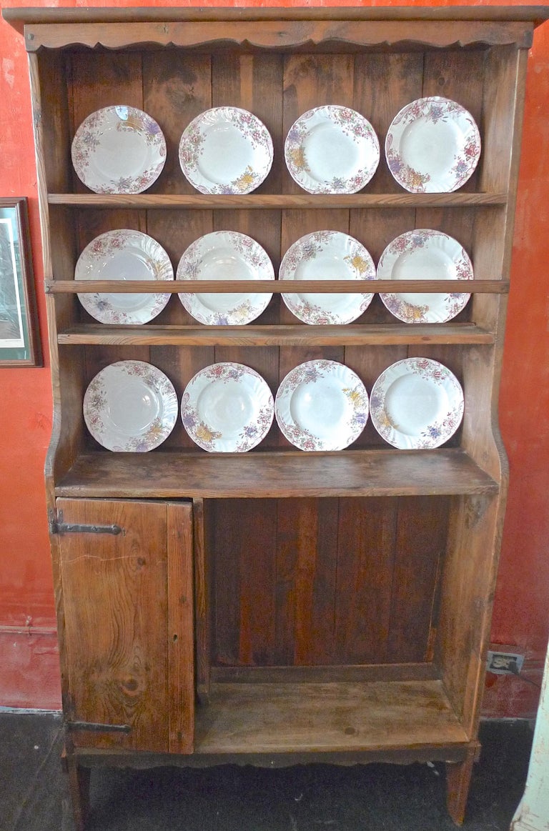 French Xix Open Kitchen Dresser With 3 Shelves And 1 Small