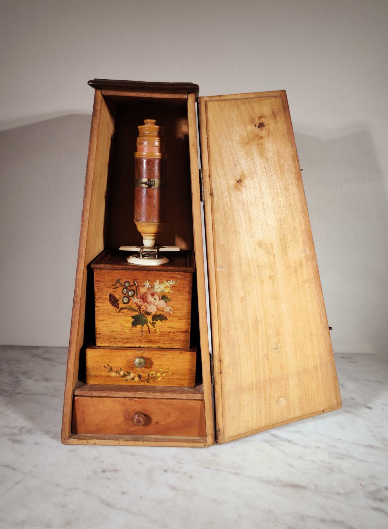 French XVIII TH box microscope for the privilege of the King In Good Condition For Sale In Madrid, ES