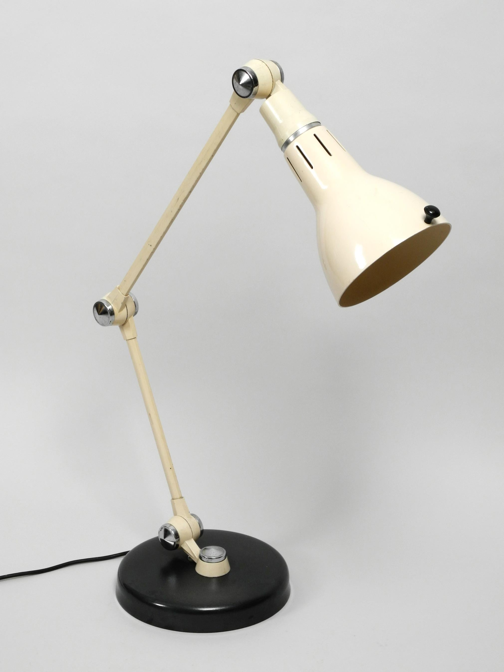 Extra Large Mid-Century Modern Metal Jointed Arm Table Lamp in Original Paint 7