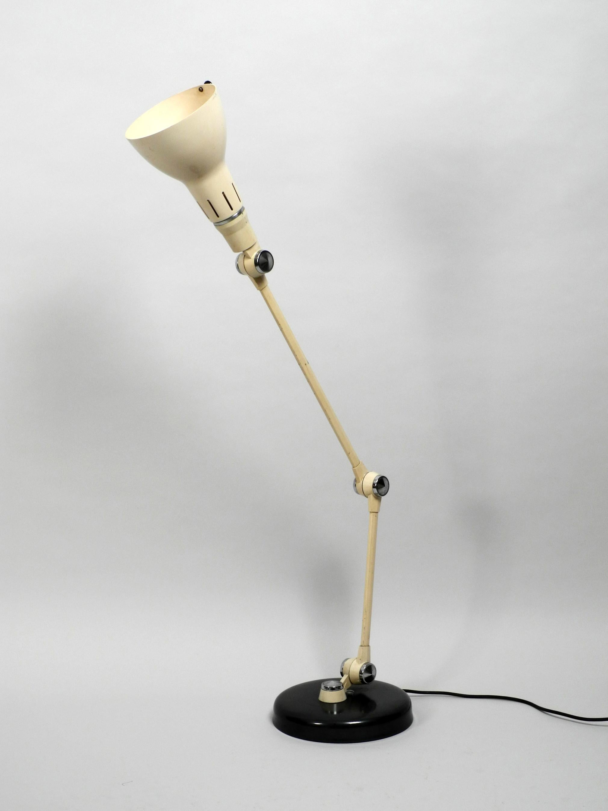 Mid-20th Century Extra Large Mid-Century Modern Metal Jointed Arm Table Lamp in Original Paint