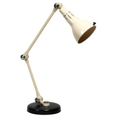 Extra Large Mid-Century Modern Metal Jointed Arm Table Lamp in Original Paint