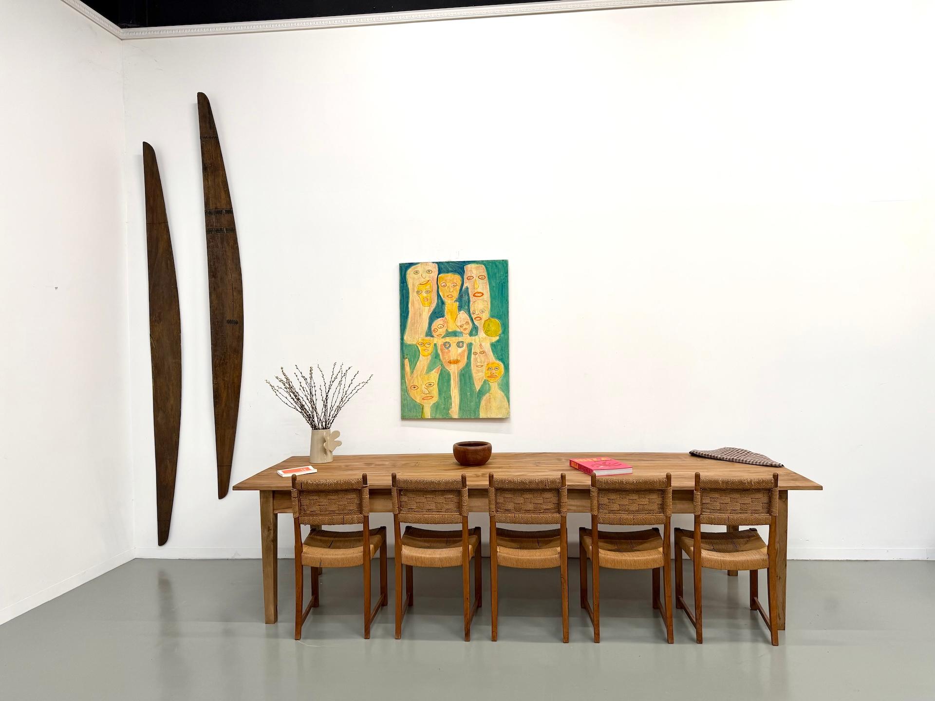 French XXL table in solid walnut from the 1950s For Sale 5