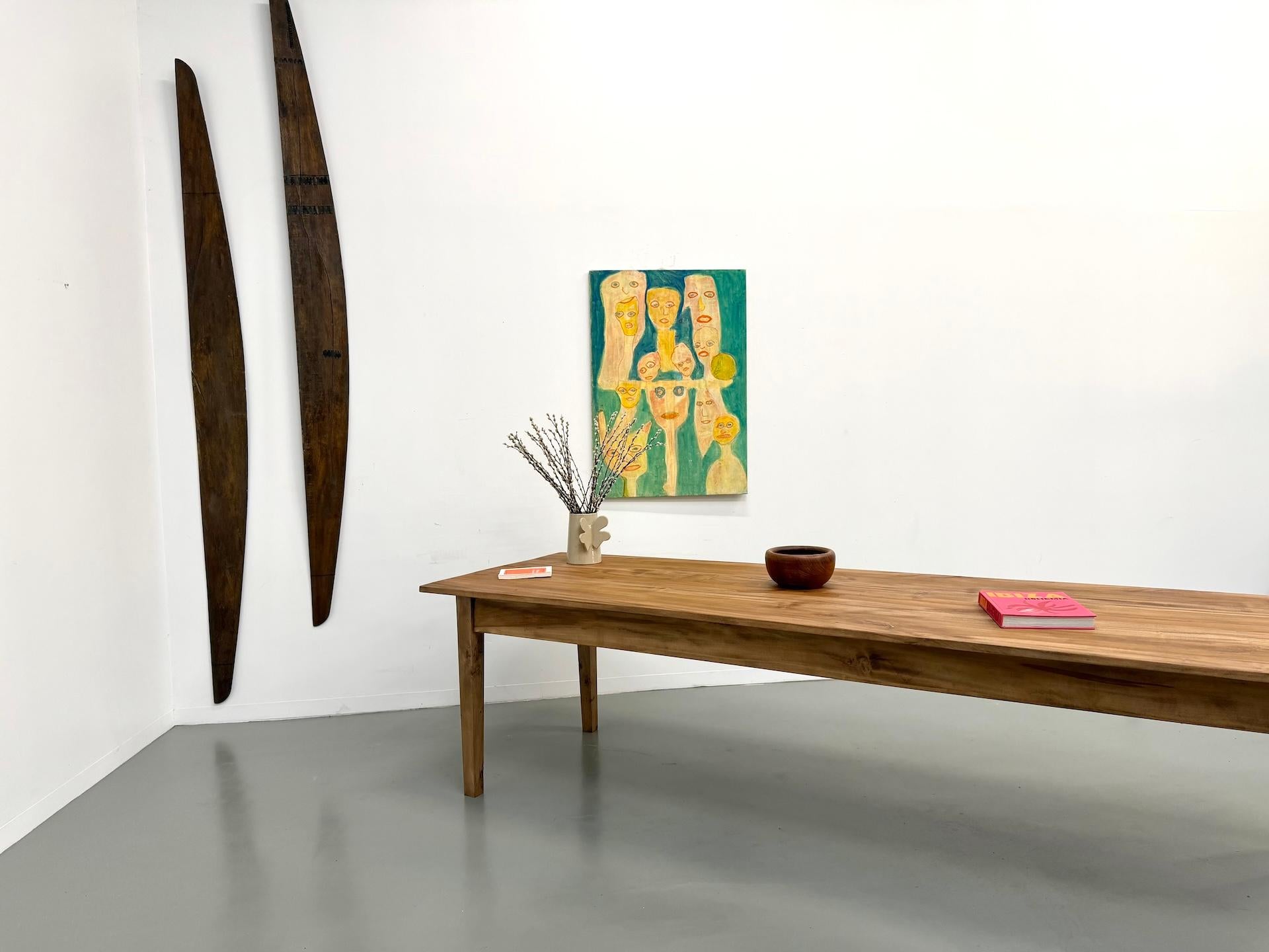 French XXL table in solid walnut from the 1950s For Sale 13