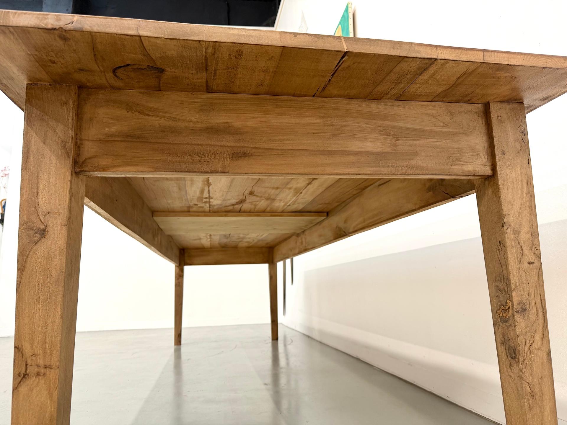 French XXL table in solid walnut from the 1950s For Sale 2