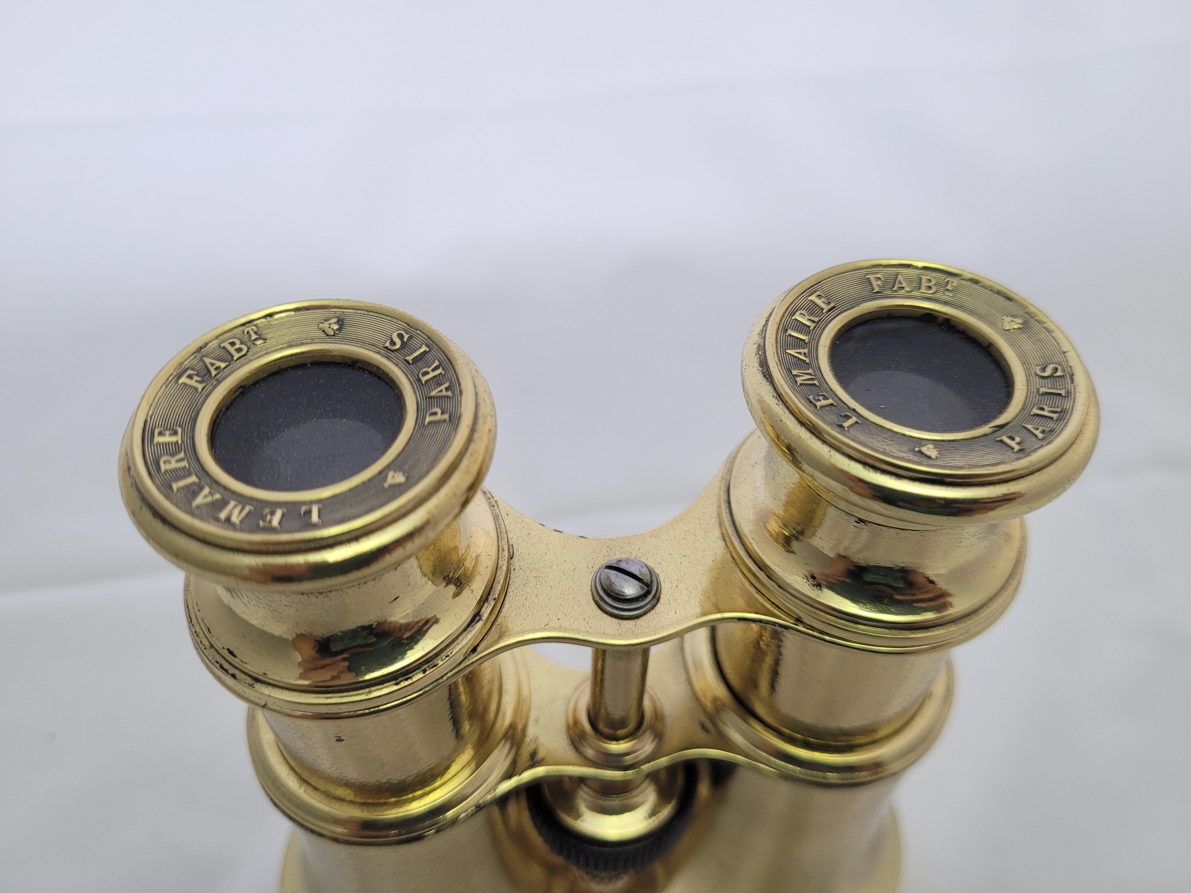 French Yachting Binoculars by Lemaire Fabt, Paris In Good Condition In Norwell, MA
